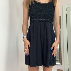 TopShop black lace top dress